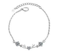 Mode Argent 925 Bracelets Sterling Pour Femmes Accessoires Brillant Zircon Cerf Bracelet Femme Bijoux Amant Cadeau