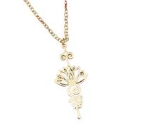 Mode Argent doré Yoga fleur de lotus en acier inoxydable pour femmes Bijoux ethnoboudhistes cadeaux