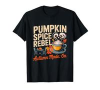 Mode automnal de Pumpkin Spice Rebel sur Funny Fall Coffee T-Shirt Graphique avec Valeur