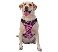 Mode beauté de Luxe léopard Rose,Harnais pour Animaux de Compagnie, Harnais réfléchissant réglable pour Chien,L