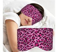 Mode beauté léopard rose de luxe, Masque de sommeil pour la maison, les voyages et le travail posté, couvrant entièrement les yeux et bloquant la lumière