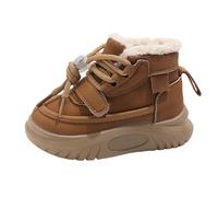 Mode Big Kids Hiver Imperméable Bottes plates Garder au chaud Chaussures confortables pour bébé garçon, jaune, 25.5 EU