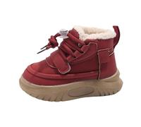 Mode Big Kids Hiver Imperméable Bottes plates Garder au chaud Chaussures confortables pour bébé garçon, rouge, 23.5 EU