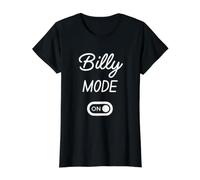 Mode Billy Activé Nom Drôle T-Shirt Graphique avec Valeur, Femme, Noir, XL