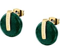 Mode boucles d'oreilles plaquées or avec agate T-Round TJAYF12