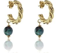 Mode Boucles d'oreilles plaquées or Grace Vert Boucles d'oreilles MCE23004G