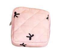 Mode Bowknot Période Sac de produit pour un accès pratique Porte-tampon sanitaire Organisateur de tampons de maquillage Portable Sac d'hygiène féminine, a, Taille unique