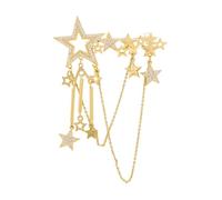 Mode Broche chaîne à pampilles en strass for femmes, épingle à revers de collier gothique, accessoire de mariage Broche Cristal