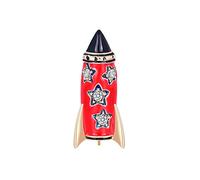 Mode broche pour enfants forme Enlightenment Gift personnalité Toy Rocket Brooch accessoire costume professionnel (RED, One Size)