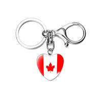 Mode Canada Drapeau National Porte-Clés Punk Coeur Forme Charme Mousqueton Porte-Clés Sac À Dos Pendentif Pour Femmes Hommes Bijoux Cadeaux Voyage Souvenir Porte-Clés, Porte-Clés De Mode, Lo