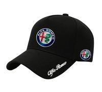 Mode Cars Casquette de Baseball pour Alfa Romeo Sportiva Mito Stelvio Giulietta Tonale Quadrifoglio GT GTV, Ajustable Baseball Cap Sun Protection Anti UV Sports Casual Léger Chapeau Cadeau