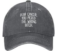 Mode Casquette Baseball Cher Cancer, tu as Choisi la Mauvaise Chienne Anti-Soleil Cap Légère Casquette de Sport pour Femme Badminton activités