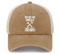 Mode Casquette Trucker,Chapeau De Tennis Si L'Oncle Ne Peut Pas Le Réparer, Personne Ne Le Peut Anti UV Casquette De Sport pour Voyages Sport Adulte