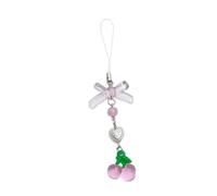 Mode Cerise Fraise Suspendus Pendentif Mignon Téléphone Sangle Décoration Portable Tentures Lanière Pour Filles Femmes Cerise Fraise Téléphone Charme Bretelles Mignon Lanière Pour Les Titulaires