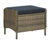 Mode Chaise inclinable de jardin,CHEZ YIYI,Fauteuil de relaxation élégant,1PERSONNE,avec tabouret Résine tressée Marron 8231