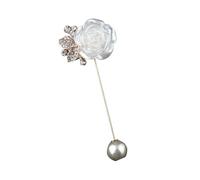 Mode chandail broche Rose fleur Corsage longue aiguille broche pour femmes châle chemise col accessoires