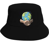 Mode Chapeau de Pêcheur Le Monde Dit Non au racisme. Amour et Paix. Chapeaux de Soleil de Plage Imprimé Bobs Homme pour Chasse Hommes Randonnée