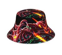 Mode Chapeau De Plage,Impression Mutante Bobs Homme Casual Chapeaux De Visière pour Plage Voyage Chasse