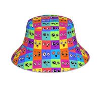 Mode Chapeau De Soleil,Impression De Visages Gribouillés Et D'Émotions Bobs Homme Anti-UV Pecheur Chapeaux pour Adultes Hommes Golf