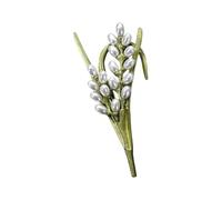 Mode Charme Broche Broche à la Mode Plante Broche Beau Insigne Alliage Texture Parfait pour un usage quotidien ou un cadeau Donner à la forêt rétro à thème, taille unique, Comme décrit