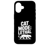 Mode Chat : panthère mortelle - Humour félin féroce Coque pour iPhone 16
