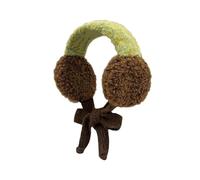 Mode Chaud Hiver Coussins d'oreille, Douce élastique extérieur Oreille Plus Chaude, Bandeau de tête pour Le Temps Froid pour Courir, Ski, Voyage (Green,One Size)