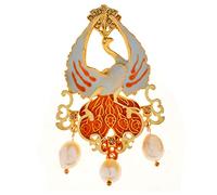 Mode Chinese Feng Pingan Lock Rishath and Good Fortune Broche Pin Bonne chance Bijoux Perle et strass Bon cadeau Broche Cristal