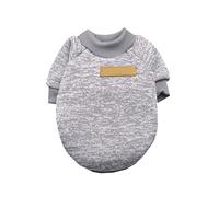 Mode classique en tricot pour petits chiens - Haut d'hiver chaud comme sweat-shirt tendance confortable pour chiots adultes à quatre pattes (gris, XS)