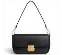 Mode Coccinelle C-Me Lock Medium Sac à main Femme Noir en cuir à grain