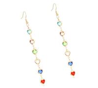 Mode Coloré Géométrique Ronde Pierres Précieuses Boucles d'Oreilles Drop Crochets Parfait Pour Les Femmes Qui Recherchent Des Accessoires De Styles Uniques