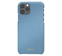 MODE Coque pour iPhone 11 Pro Rigide London en cuir Bleu