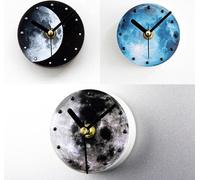 Mode Creative Universe Motif Planète Lune Réfrigérateur Horloge magnétique étanche Sucker Lune Réfrigérateur Horloge murale Lune Réfrigérateur Moon Moon Cr à la mode