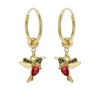 Mode Cristal Petit Oiseau Or Boucles d'oreilles pour Femmes Filles Mignon Bleu Rouge Colibri Animal Boucles d'oreilles esthétique fête Bijoux
