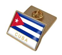 Mode Cuba Drapeau Cristal Époxy Badge Broche Drapeau Du Monde Badges Pour Femmes Et Hommes Pays Nouveauté Bijoux Patriot Vêtements Sac Cuba Drapeau Broches Accessoires, Lettre, Comme Indiqué