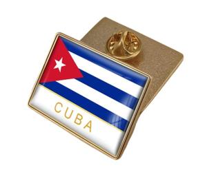 Mode Cuba Drapeau Cristal Époxy Badge Broche Drapeau Du Monde Badges Pour Femmes Et Hommes Pays Nouveauté Bijoux Patriot Vêtements Sac Cuba Drapeau Broches Accessoires, Lettre, Comme Indiqué