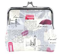Mode Curiosités Paris Gris En Cuir Portefeuille Femmes Mignon Baiser Fermeture À Glissière Boucle Changement Porte-Cartes Titulaires, Mode Paris Monuments Gris, Classique, Tendance Paris Monuments