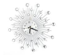 Mode de luxe diamant serti de métal horloge murale salon chambre à coucher décoration
