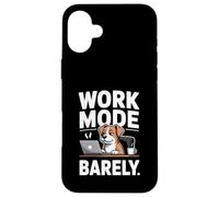 Mode de Travail du Chien Humour à Peine à Distance Coque pour iPhone 16 Plus