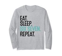 Mode de Vie Quotidien Eat Sleep Six Seven Manche Longue