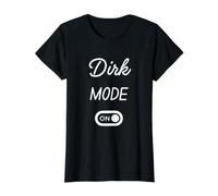 Mode Dirk Activé Nom Drôle T-Shirt Graphique avec Valeur, Femme, Noir, S