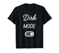 Mode Dirk Activé Nom Drôle T-Shirt Graphique avec Valeur, Homme, Noir, M