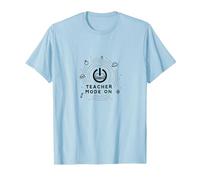Mode Enseignant activé : Cadeau inspirant pour l'éducateur, Enseignant T-Shirt, Homme, Bleu Céleste, 3XL