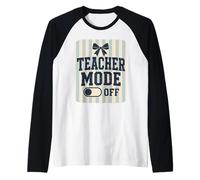 Mode Enseignant rétro Hors dernier Jour d'école drôle été Manche Raglan