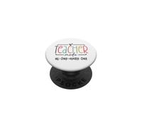 Mode Enseignant Toute la journée et Tous Les Jours Design éducateur PopSockets PopGrip Adhésif