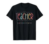 Mode Enseignant Toute la journée et Tous Les Jours Design éducateur T-Shirt Graphique avec Valeur, Homme, Noir, L