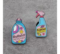 Mode Et Amusement Émail Pin Lessive Liquide Moustique Répulsif Spray Bande Dessinée Broche Badge Nécessités Quotidiennes Hommes Et Femmes Eanmel