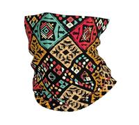 Mode Ethnique Zigzag Tribal Ikat Headwrap 26X30Cm Élastique Bandana Séchage Rapide Écharpe Tube pour Yoga Extérieur Sports
