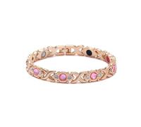 Mode européenne et américaine - Bracelet détachable à croix magnétique - Bracelet en métal pour femmes avec diamant incrusté, en tant que cadeau commémoratif, Mittelgroße, Cuir, Non