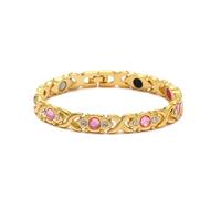 Mode européenne et américaine - Bracelet détachable à croix magnétique - Bracelet en métal pour femmes avec diamant incrusté, en tant que cadeau commémoratif, Mittelgroße, Cuir, Non