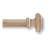 MODE Farmhouse Collection Ensemble de tringles à rideaux simples avec embouts carrés Cottage - 91,4 à 183 cm - Chêne vieilli